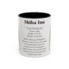 11oz Shiba Inu Mug, Black, front view