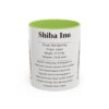 11oz Shiba Inu Mug, Light Green, front view