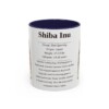 11oz Shiba Inu Mug, Navy, front view