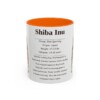 11oz Shiba Inu Mug, Orange, front view