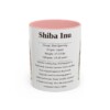 11oz Shiba Inu Mug, Pink, front view