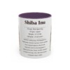 11oz Shiba Inu Mug, Purple, front view
