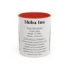 11oz Shiba Inu Mug, Red, front view