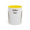 11oz Shiba Inu Mug, Yellow, front view
