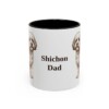 11oz Shichon Dog Dad Mug, Black, front view