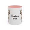11oz Shichon Dog Dad Mug, Pink, front view
