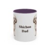 11oz Shichon Dog Dad Mug, Purple, front view