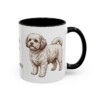 11oz Funny Shichon Mug, Black, right side view