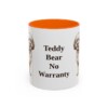 11oz Funny Shichon Mug, Orange, front view