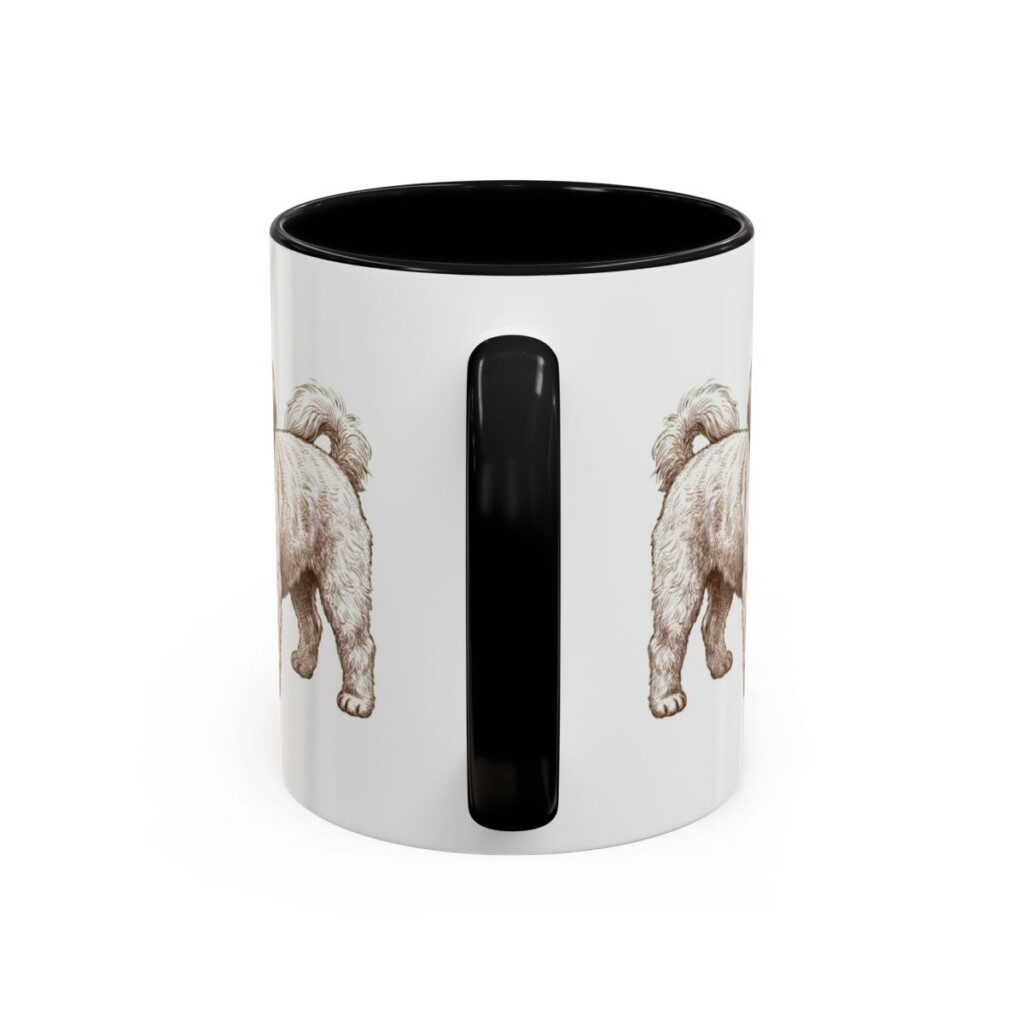 11oz Shichon Latin Mug, Black, back view