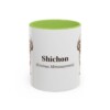 11oz Shichon Latin Mug, Light Green, front view