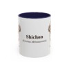 11oz Shichon Latin Mug, Navy, front view