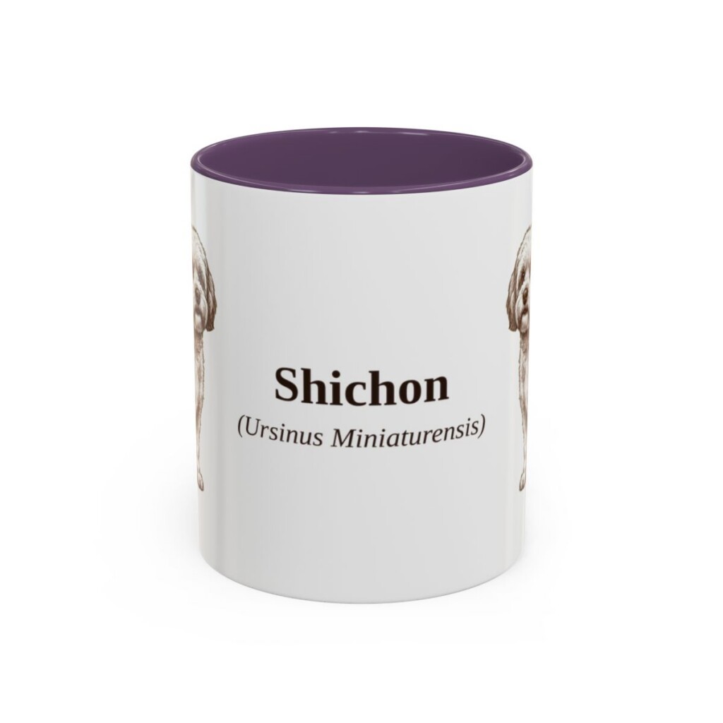 11oz Shichon Latin Mug, Purple, front view