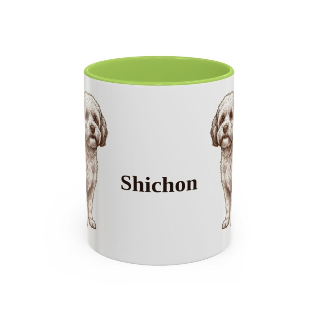11oz Shichon Mug, Light Green, front view