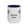 11oz Shichon Dog Mom Mug, Navy, front view