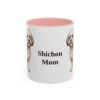 11oz Shichon Dog Mom Mug, Pink, front view
