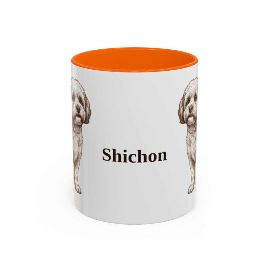 11oz Shichon Mug, Orange, front view