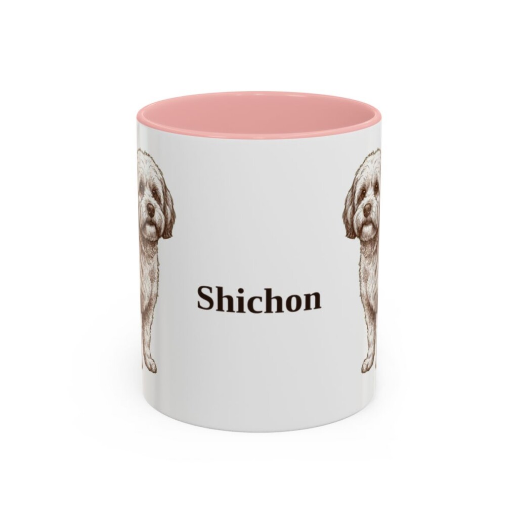 11oz Shichon Mug, Pink, front view