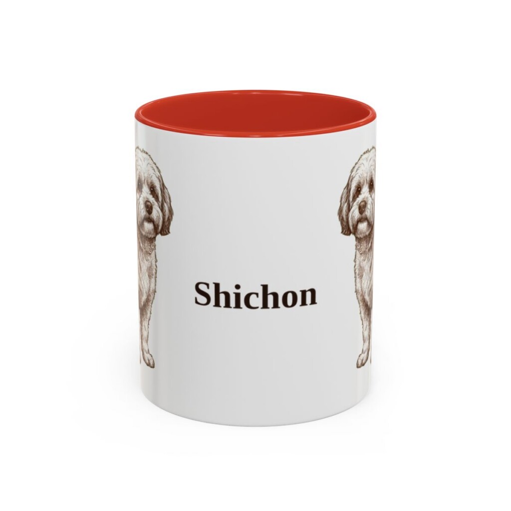 11oz Shichon Mug, Red, front view
