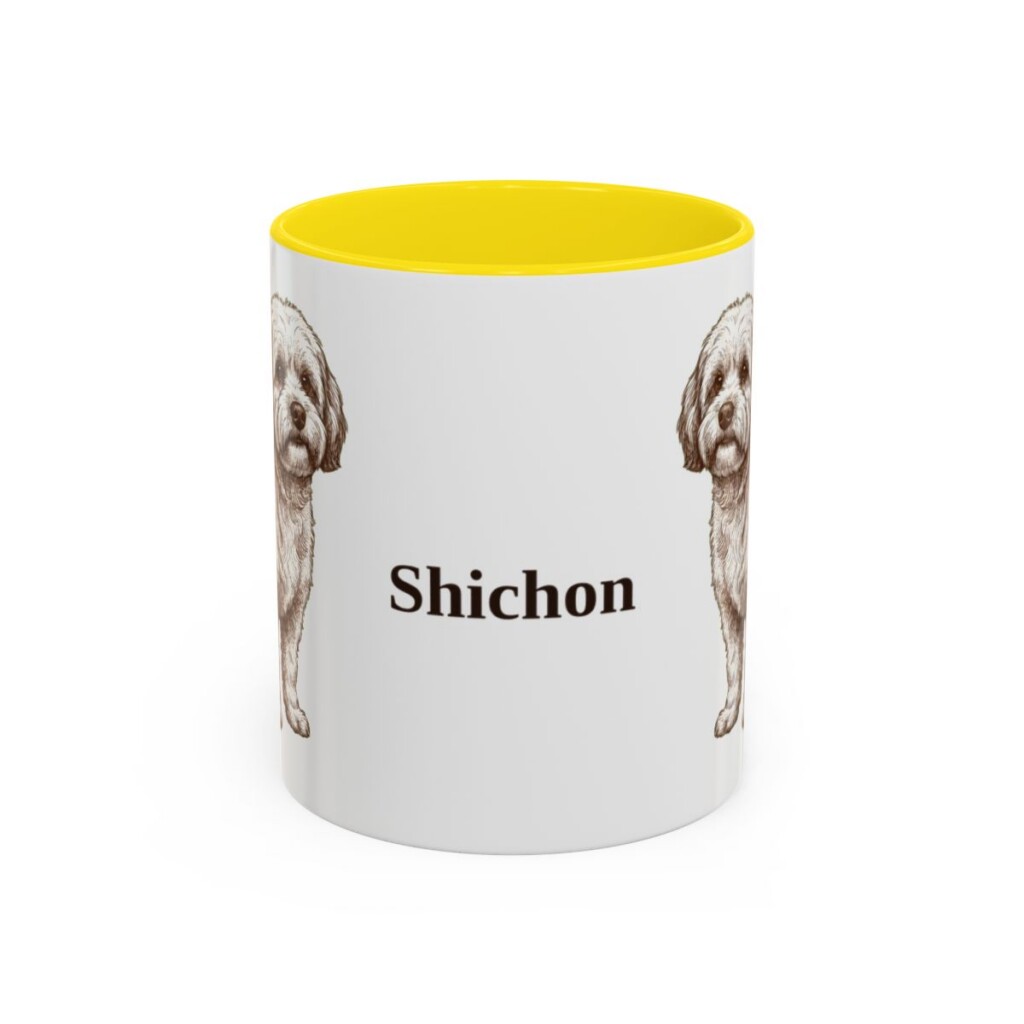 11oz Shichon Mug, Yellow, front view