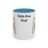 11oz Shih-Poo Dog Dad Mug, Light Blue, front view