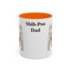 11oz Shih-Poo Dog Dad Mug, Orange, front view