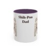 11oz Shih-Poo Dog Dad Mug, Purple, front view