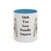 11oz Funny Shih-Poo Mug, Light Blue, front view