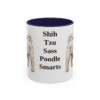 11oz Funny Shih-Poo Mug, Navy, front view