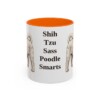 11oz Funny Shih-Poo Mug, Orange, front view