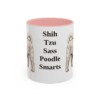 11oz Funny Shih-Poo Mug, Pink, front view