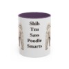 11oz Funny Shih-Poo Mug, Purple, front view