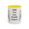 11oz Funny Shih-Poo Mug, Yellow, front view