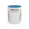 11oz Shih-Poo Latin Mug, Light Blue, front view