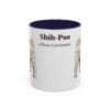 11oz Shih-Poo Latin Mug, Navy, front view