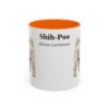 11oz Shih-Poo Latin Mug, Orange, front view
