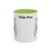11oz Shih-Poo Mug, Light Green, front view