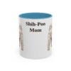 11oz Shih-Poo Dog Mom Mug, Light Blue, front view