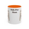 11oz Shih-Poo Dog Mom Mug, Orange, front view