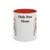 11oz Shih-Poo Dog Mom Mug, Red, front view