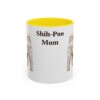 11oz Shih-Poo Dog Mom Mug, Yellow, front view