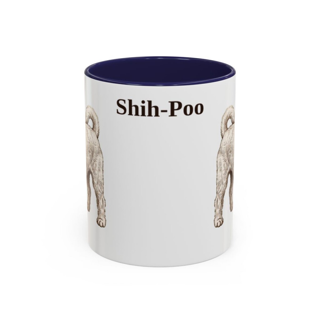 11oz Shih-Poo Mug, Navy, front view