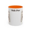 11oz Shih-Poo Mug, Orange, front view