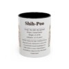 11oz Shih-Poo Mug, Black, front view