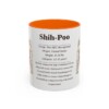 11oz Shih-Poo Mug, Orange, front view