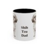 11oz Shih Tzu Dog Dad Mug, Black, front view