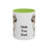 11oz Shih Tzu Dog Dad Mug, Light Green, front view