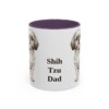 11oz Shih Tzu Dog Dad Mug, Purple, front view