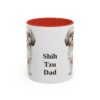 11oz Shih Tzu Dog Dad Mug, Red, front view