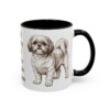 11oz Funny Shih Tzu Mug, Black, right side view